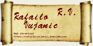 Rafailo Vujanić vizit kartica